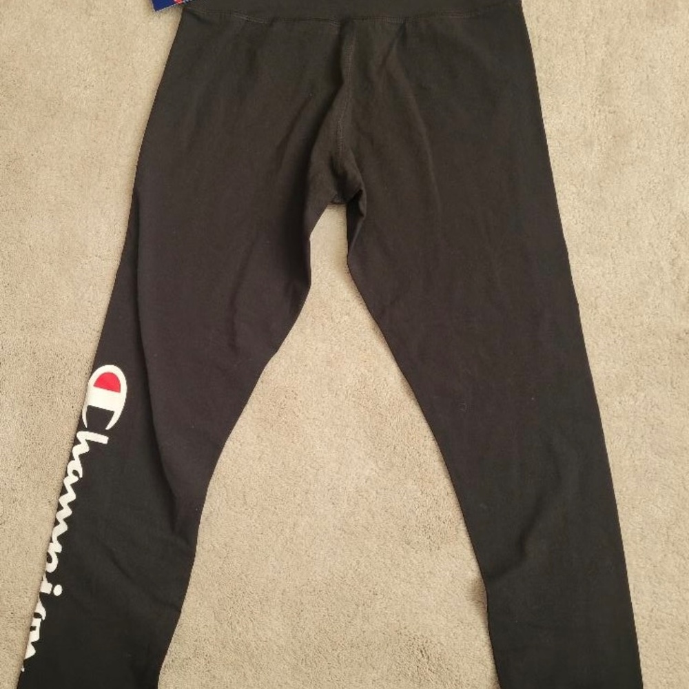 CHAMPION Women's Authentic Leggings 7/8 Size Large Black - Picture 2 of 2
